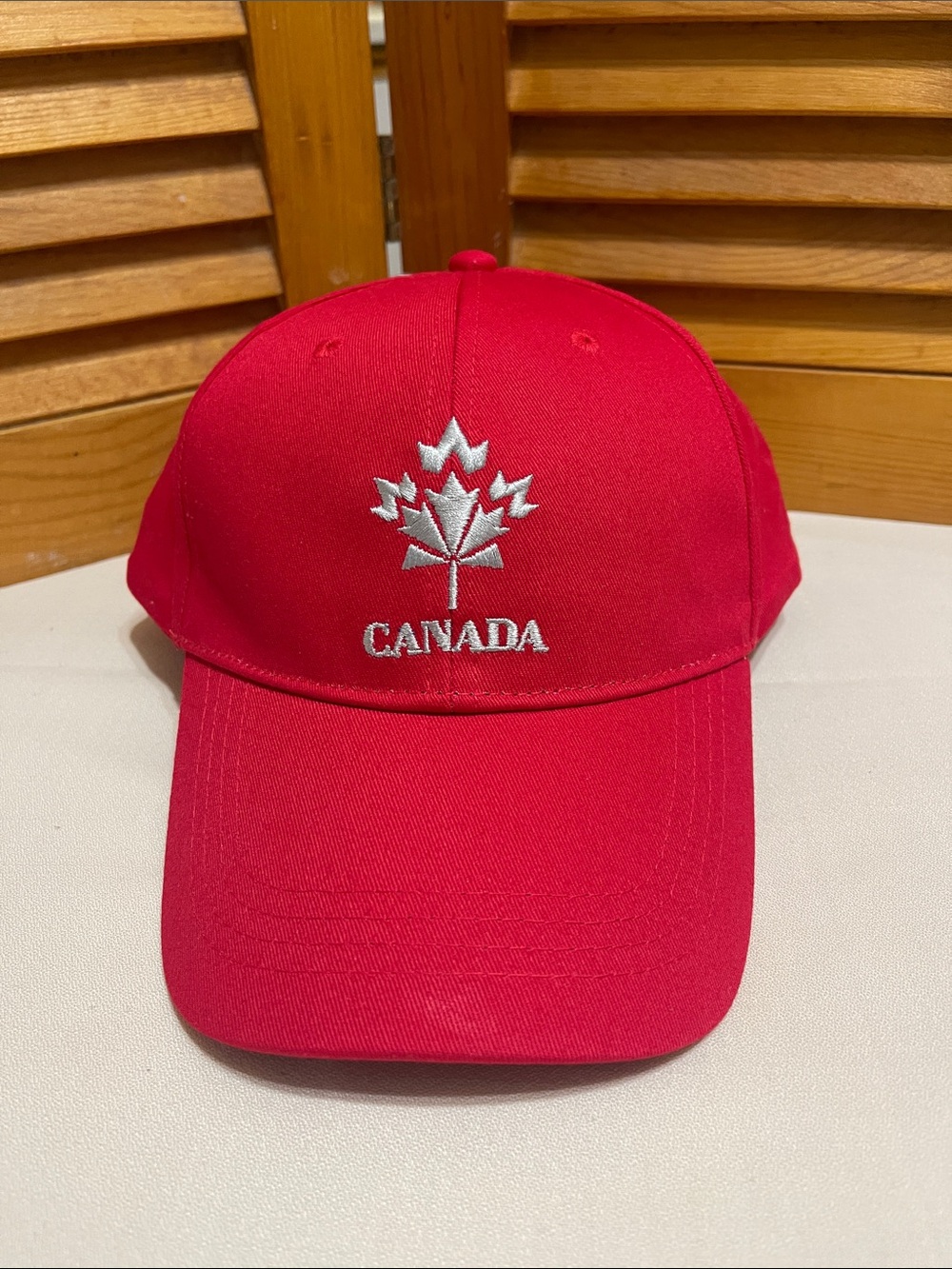 Red Canada Embroidered Baseball Cap - Men's Hat